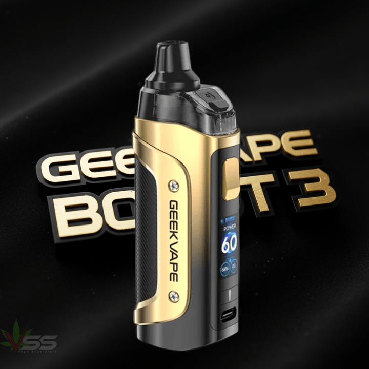 Geekvape Aegis Boost 3 Pod Kit - 3000mAh Coast Gold Airdrie Vape SuperStore and Bong Shop Alberta Canada