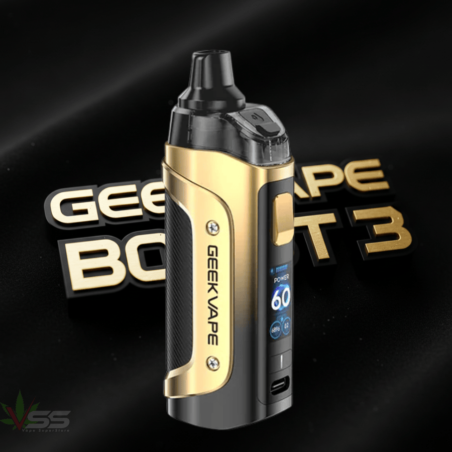 Geekvape Aegis Boost 3 Pod Kit - 3000mAh Coast Gold Airdrie Vape SuperStore and Bong Shop Alberta Canada