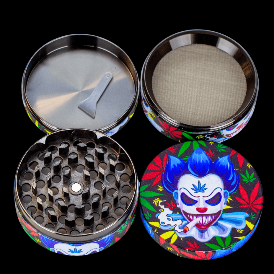 Genie 4-Piece Clown Metal Grinder-63mm 63mm / 45mm Airdrie Vape SuperStore and Bong Shop Alberta Canada