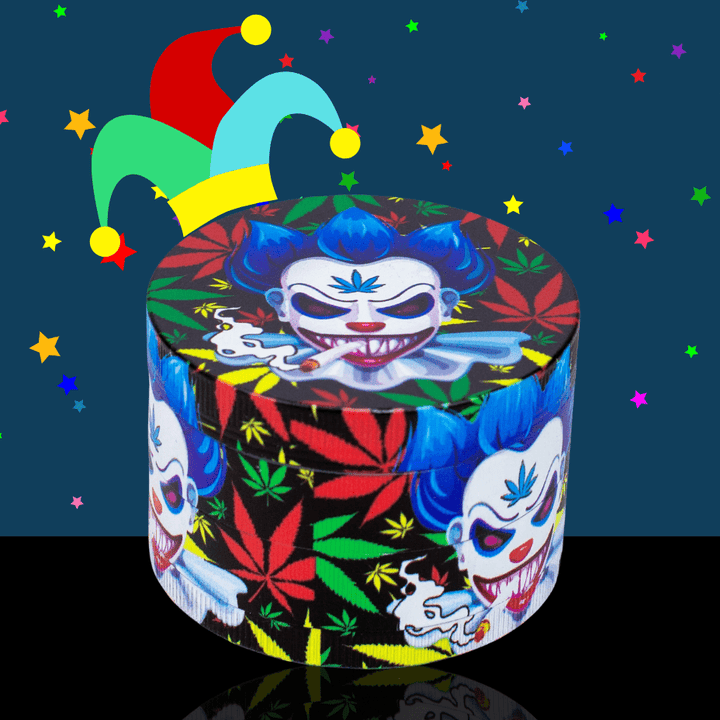 Genie 4-Piece Clown Metal Grinder-63mm 63mm / 45mm Airdrie Vape SuperStore and Bong Shop Alberta Canada