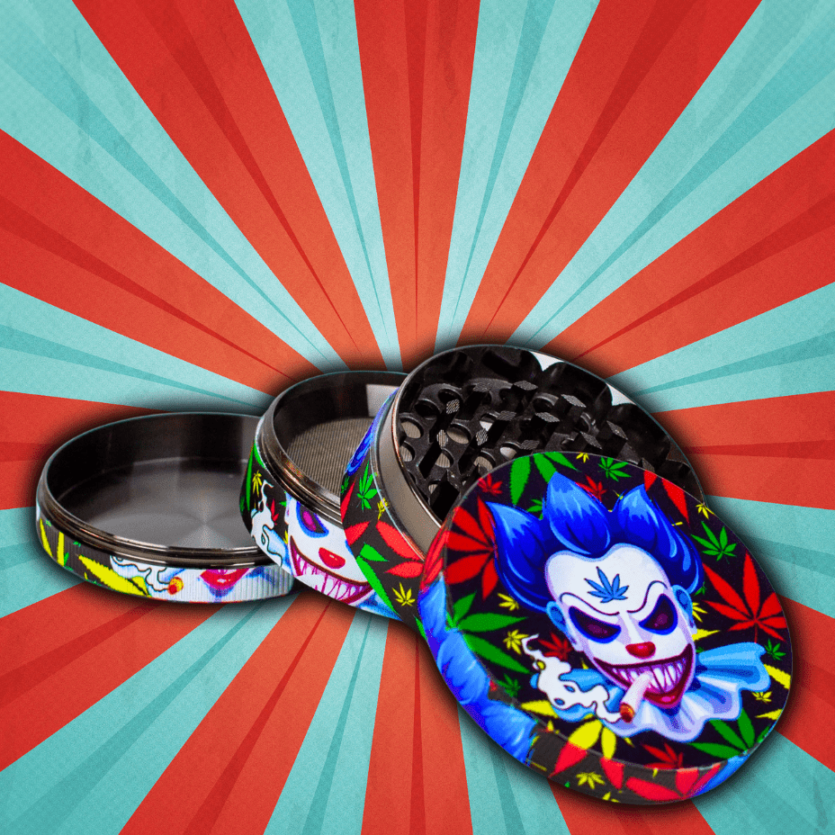 Genie 4-Piece Clown Metal Grinder-63mm 63mm / 45mm Airdrie Vape SuperStore and Bong Shop Alberta Canada