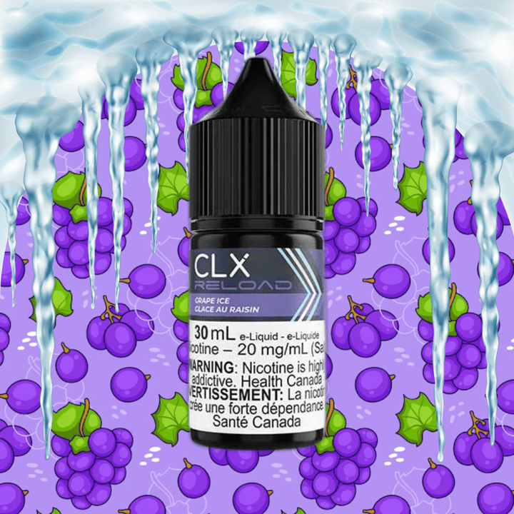 Grape Ice Salt by CLX Reload E-Liquid 30mL / 10mg Airdrie Vape SuperStore and Bong Shop Alberta Canada