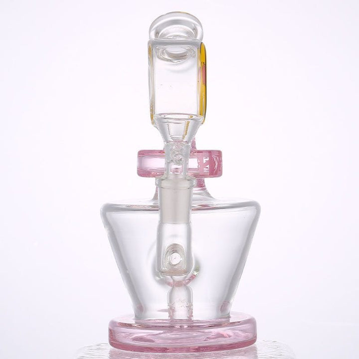 Haze Glass Smiley Face Bong-7" Pink Airdrie Vape SuperStore and Bong Shop Alberta Canada