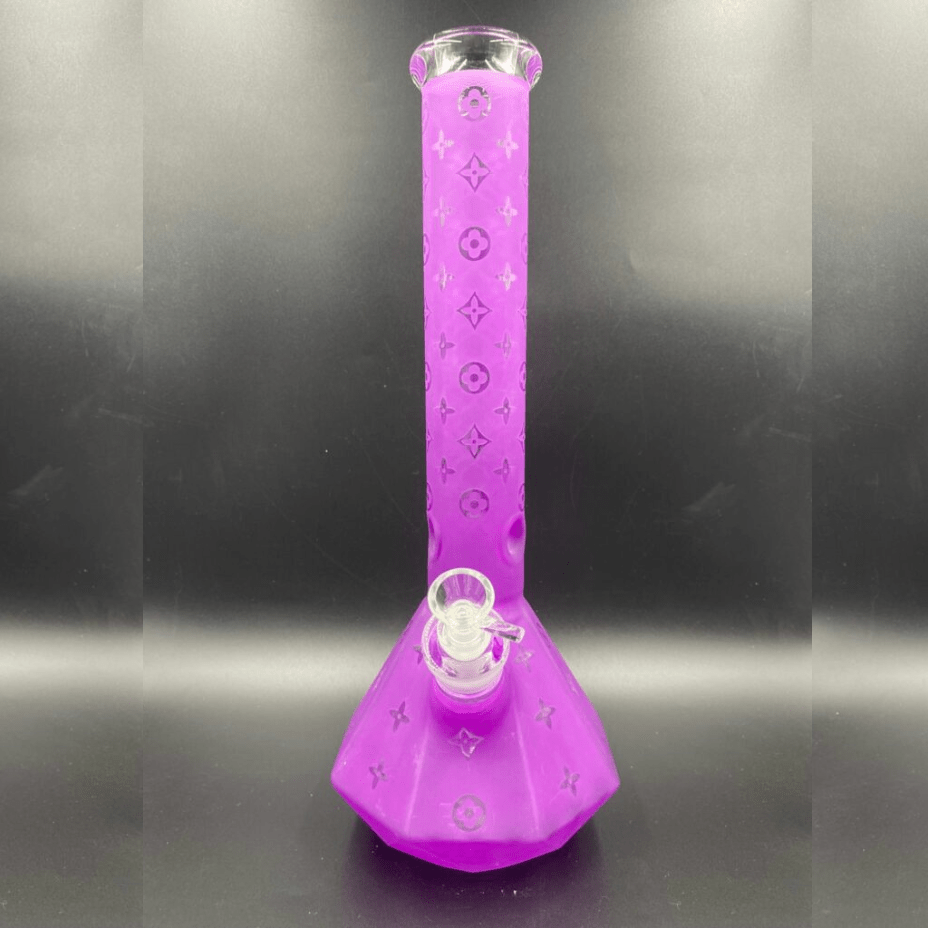 High Class Glass 7mm Designer Diamond Beaker Pink Airdrie Vape SuperStore and Bong Shop Alberta Canada