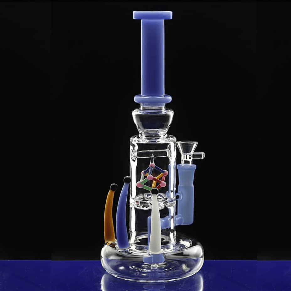 High Class Glass 7mm 'Geometric Spinner' Rig 7mm / Blue Airdrie Vape SuperStore and Bong Shop Alberta Canada