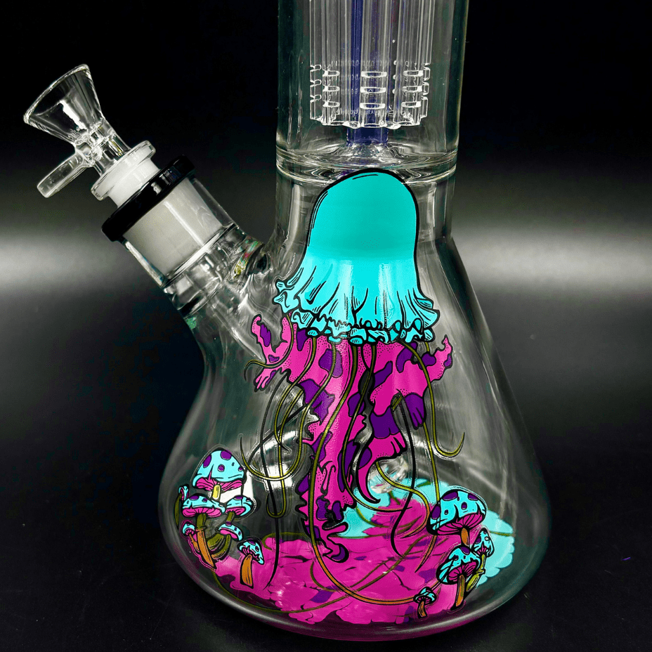 Infyniti Untamed 7mm Jellyfish Beaker w/ Tree Perc 14" Airdrie Vape SuperStore and Bong Shop Alberta Canada