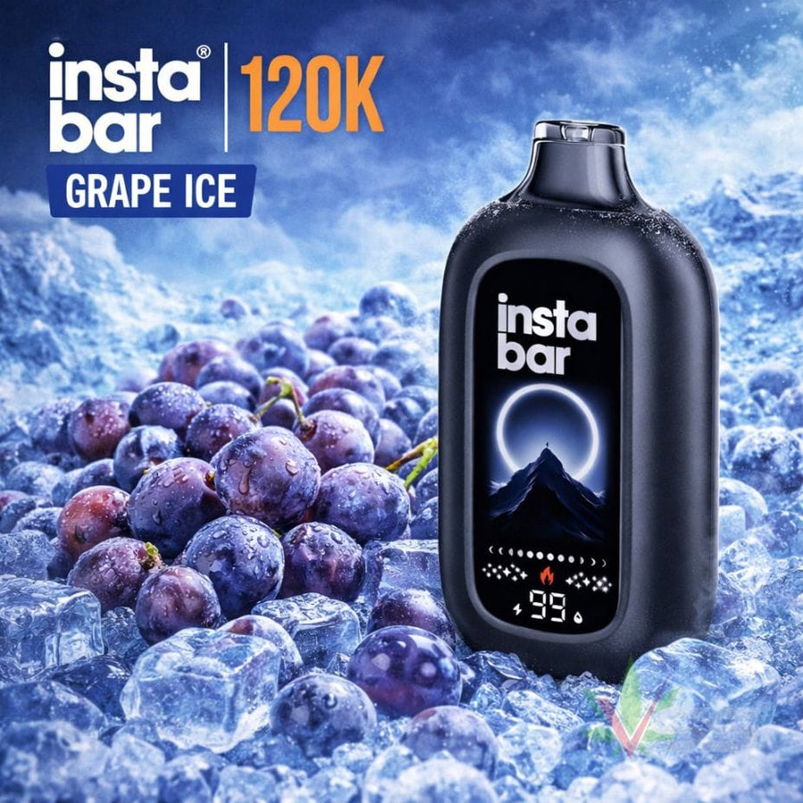 Insta Bar 120K Disposable Vape - Grape Ice 120000 / 20mg Airdrie Vape SuperStore and Bong Shop Alberta Canada