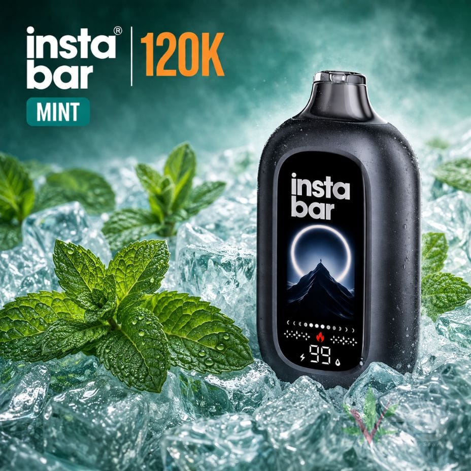 Insta Bar 120K Disposable Vape - Mint 120000 / 20mg Airdrie Vape SuperStore and Bong Shop Alberta Canada