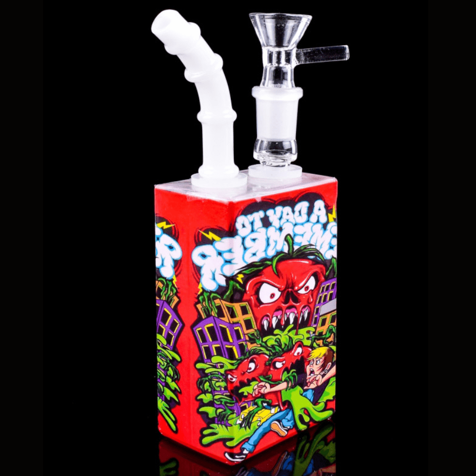 Retro Glass Juice Box Bong 4.5