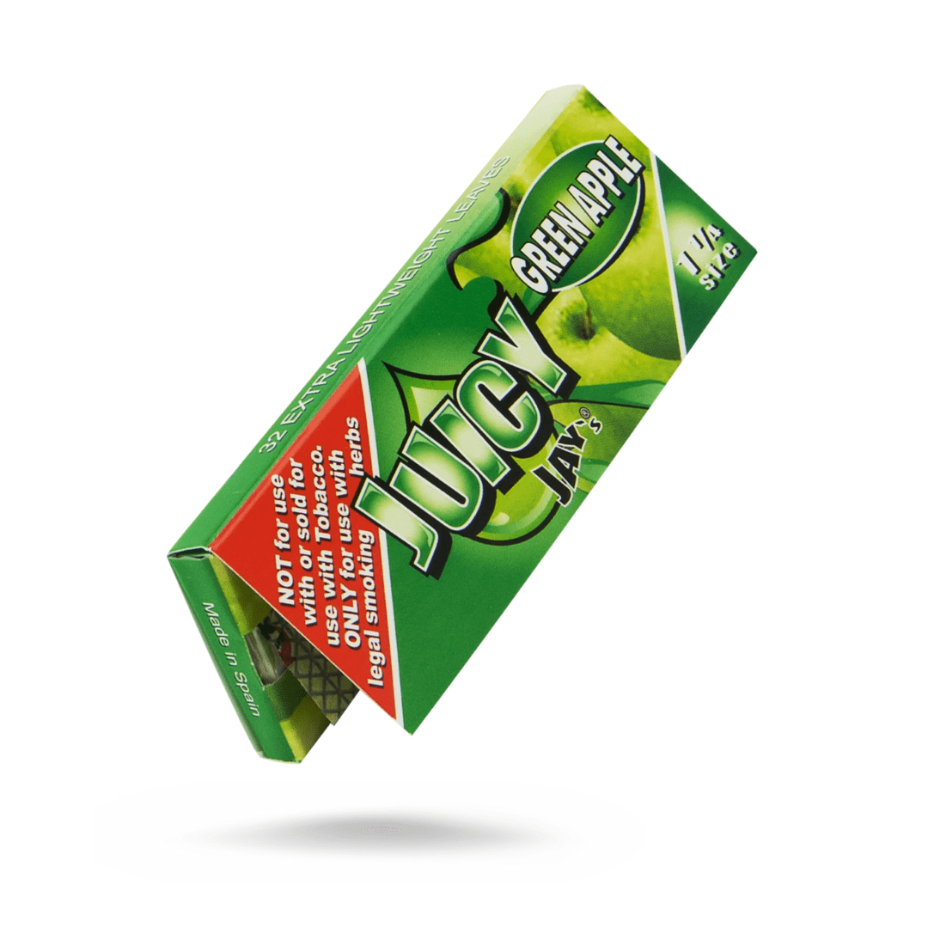 Juicy Jay's Green Apple Flavoured Rolling Papers 1 1/4 1¼ / Green Apple Airdrie Vape SuperStore and Bong Shop Alberta Canada