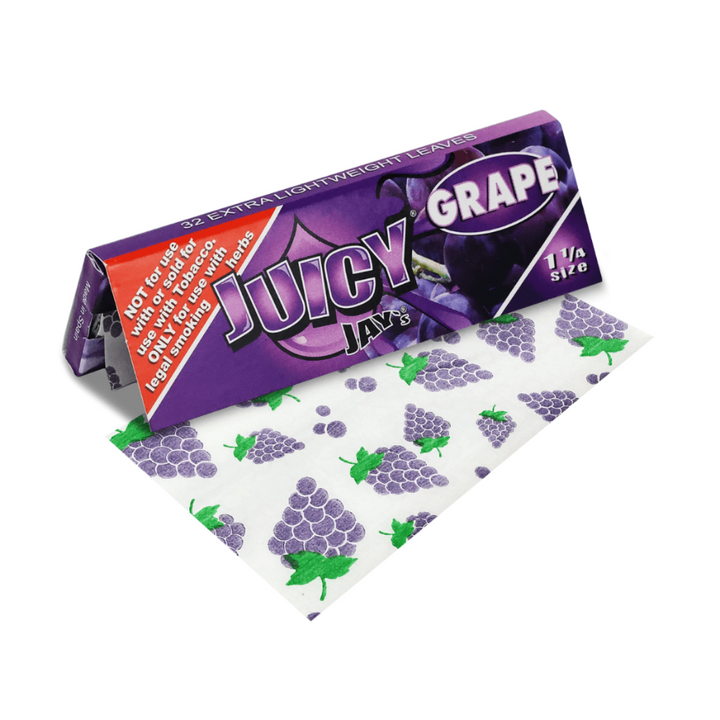 Juicy Jay's Juicy Jay's Grape Flavoured Rolling Papers 1 1/4 1¼ / Grape Juicy Jay's Grape Rolling Papers 1 1/4-Airdrie Vape SuperStore & Bong Shop