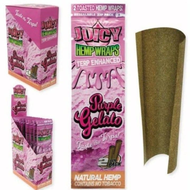 Juicy Jay Terp Enhanced Hemp Wraps 1pkg / Purple Gelato Airdrie Vape SuperStore and Bong Shop Alberta Canada