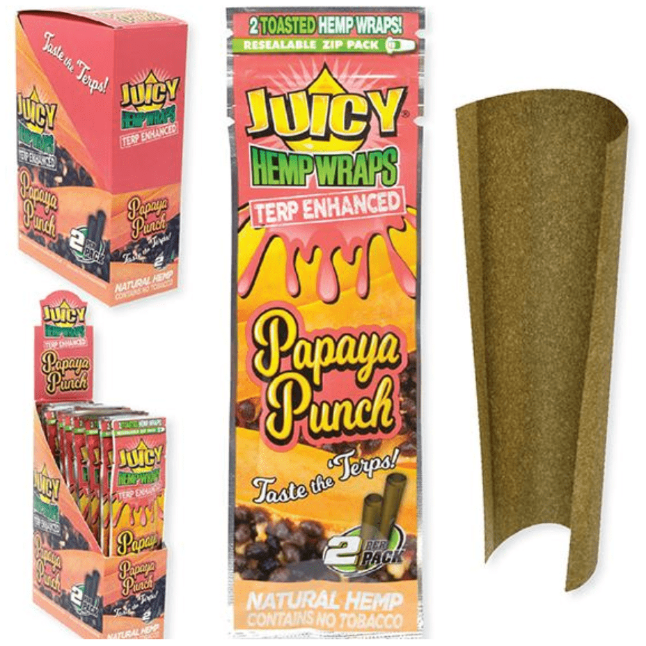 Juicy Jay Terp Enhanced Hemp Wraps-Papaya Punch Airdrie Vape SuperStore and Bong Shop Alberta Canada