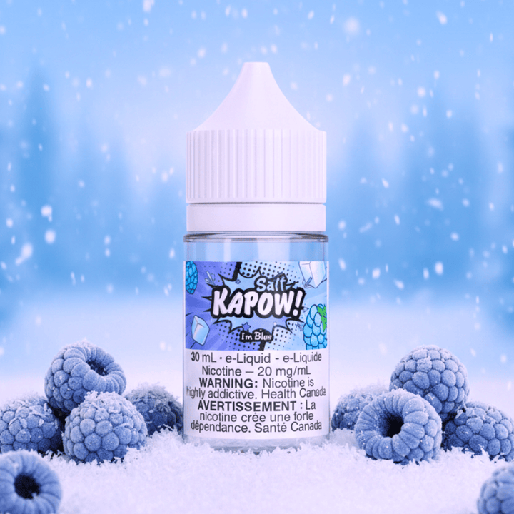 Kapow Salt E-liquid-Im Blue Airdrie Vape SuperStore and Bong Shop Alberta Canada