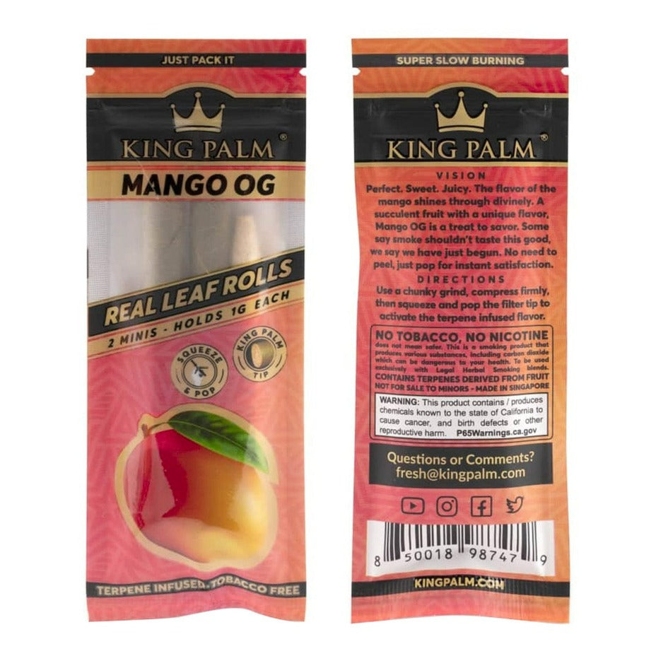King Palm Mini Pre-Rolls-Mango OG 2/pkg / Mango OG Airdrie Vape SuperStore and Bong Shop Alberta Canada