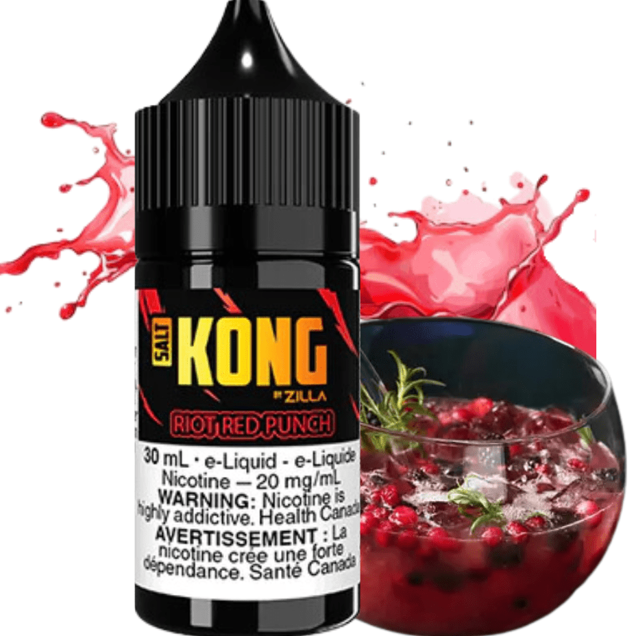 Kong Salt by Zilla-Riot Red Punch Nicotine salt Airdrie Vape SuperStore and Bong Shop Alberta Canada