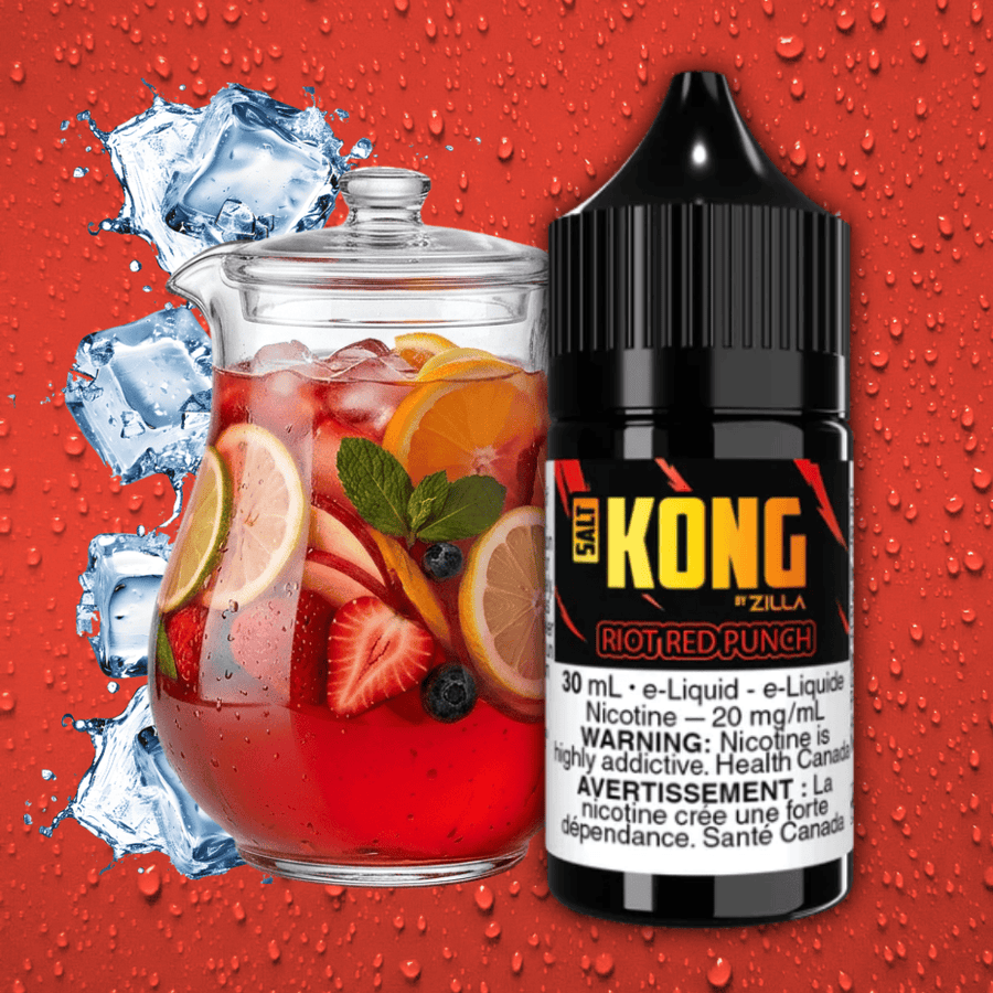 Kong Salt by Zilla-Riot Red Punch Nicotine salt Airdrie Vape SuperStore and Bong Shop Alberta Canada