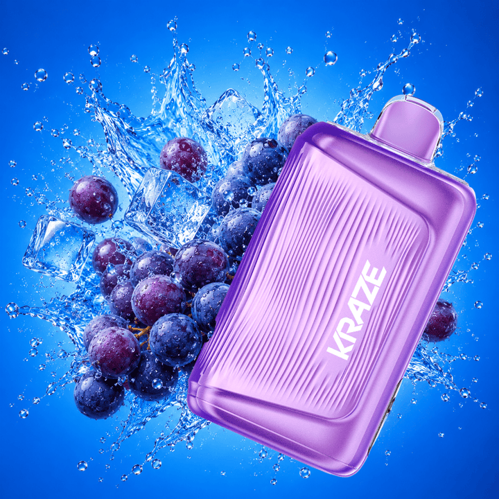 Kraze Giga 150K Disposable Vape - Grape Ice 20mg / 150000 Puffs Airdrie Vape SuperStore and Bong Shop Alberta Canada