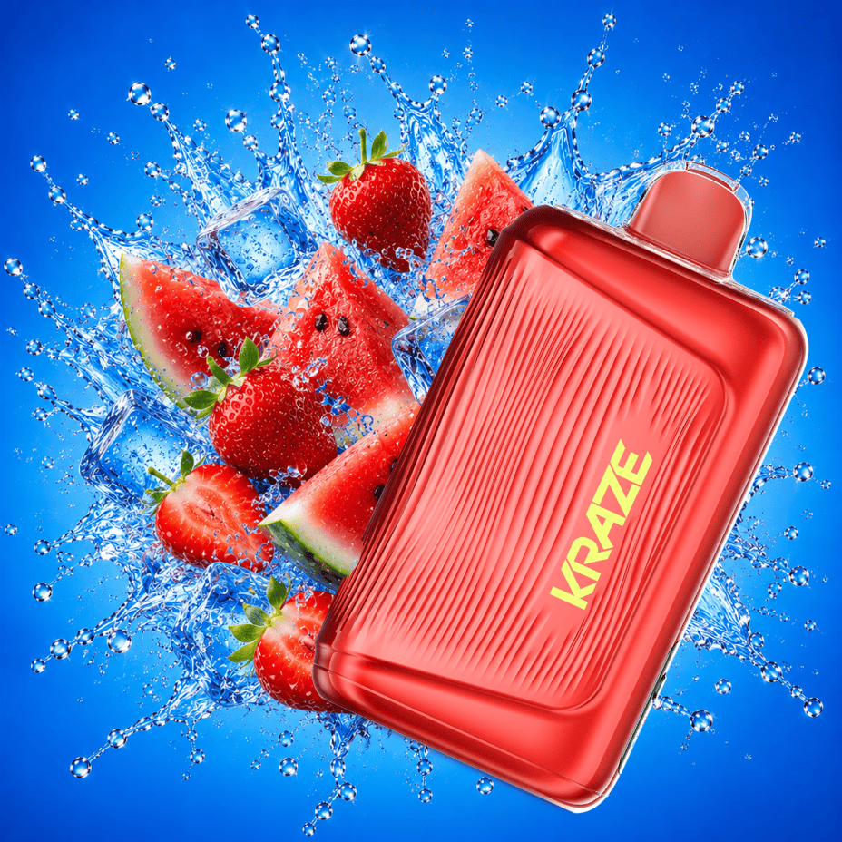 Kraze Giga 150K Disposable Vape - Strawberry Watermelon G Ice 20mg / 150000 Puffs Airdrie Vape SuperStore and Bong Shop Alberta Canada