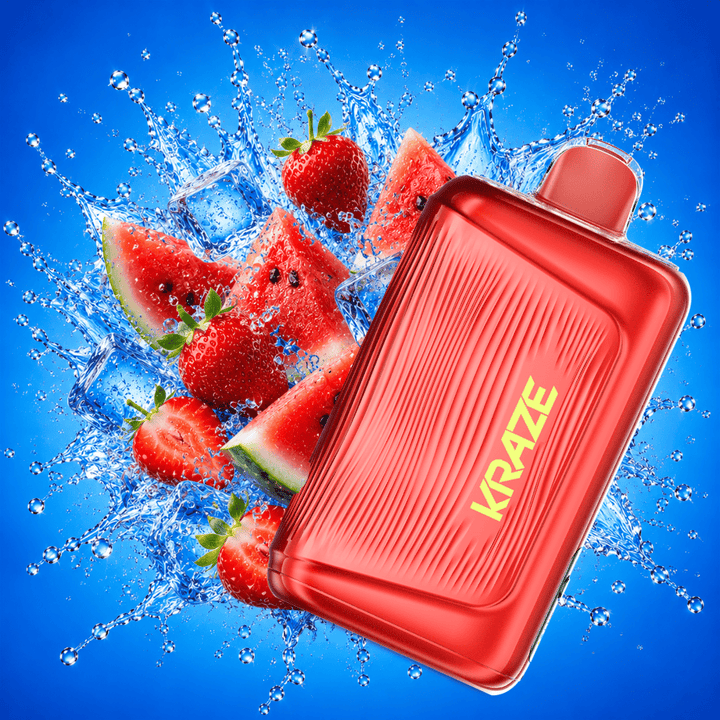 Kraze Giga 150K Disposable Vape - Strawberry Watermelon G Ice 20mg / 150000 Puffs Airdrie Vape SuperStore and Bong Shop Alberta Canada