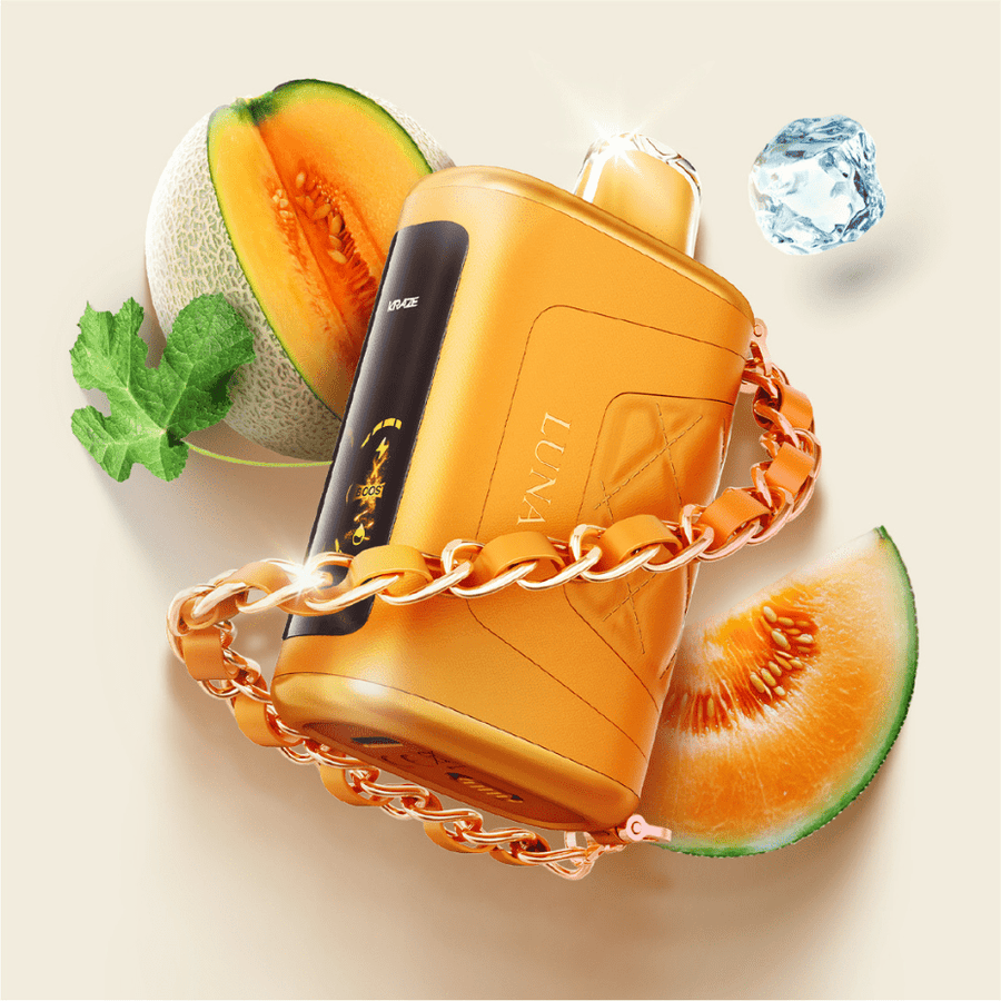 cantaloupe disposable vape Kraze Luna Disposable Vape-Golden Cantaloupe Ice in Airdrie, Alberta