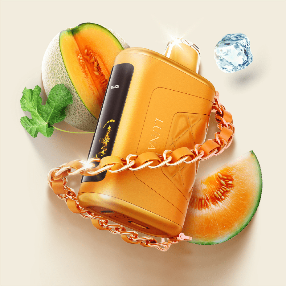 Kraze Luna Disposable Vape-Golden Cantaloupe Ice Airdrie Vape SuperStore and Bong Shop Alberta Canada