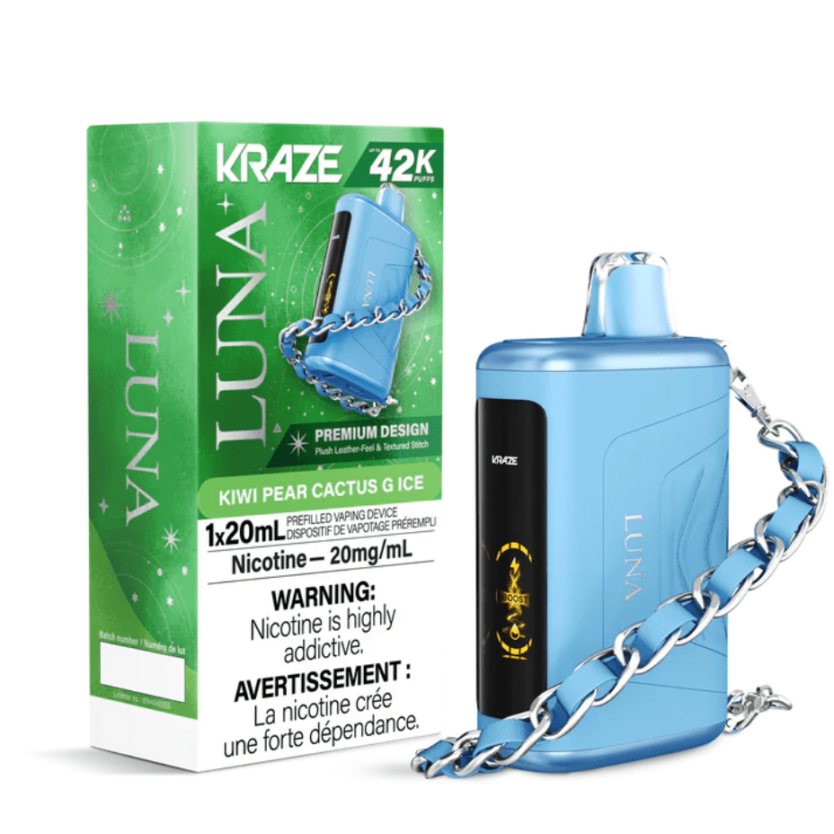 Kraze Luna Disposable Vape-Kiwi Pear Cactus G Ice in Alberta - Airdrie Vape SuperStore & Bong Shop Kraze Luna Disposable Vape-Kiwi Pear Cactus G Ice in Alberta - Airdrie Vape SuperStore & Bong Shop