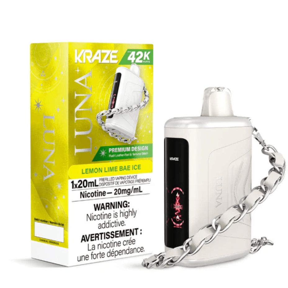 Kraze Luna Disposable Vape-Lemon Lime Bae Ice Airdrie Vape SuperStore and Bong Shop Alberta Canada