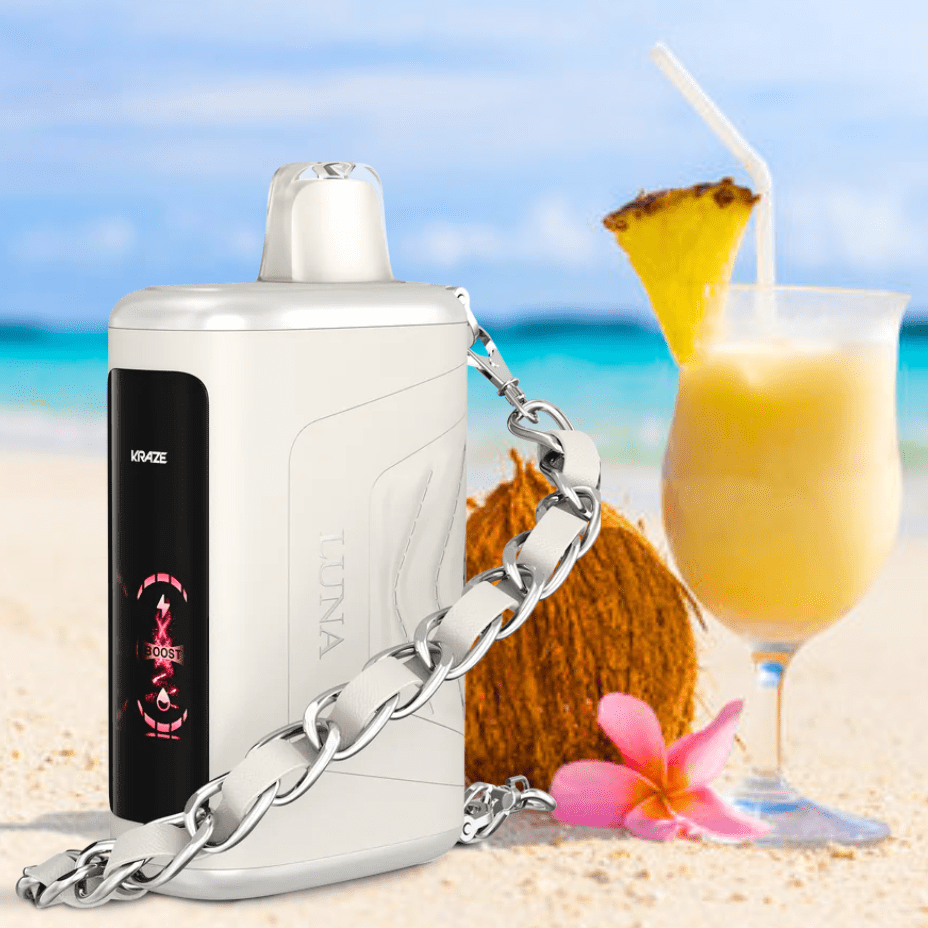 Kraze Luna Disposable Vape-Pristine Pina Colada Ice Airdrie Vape SuperStore and Bong Shop Alberta Canada