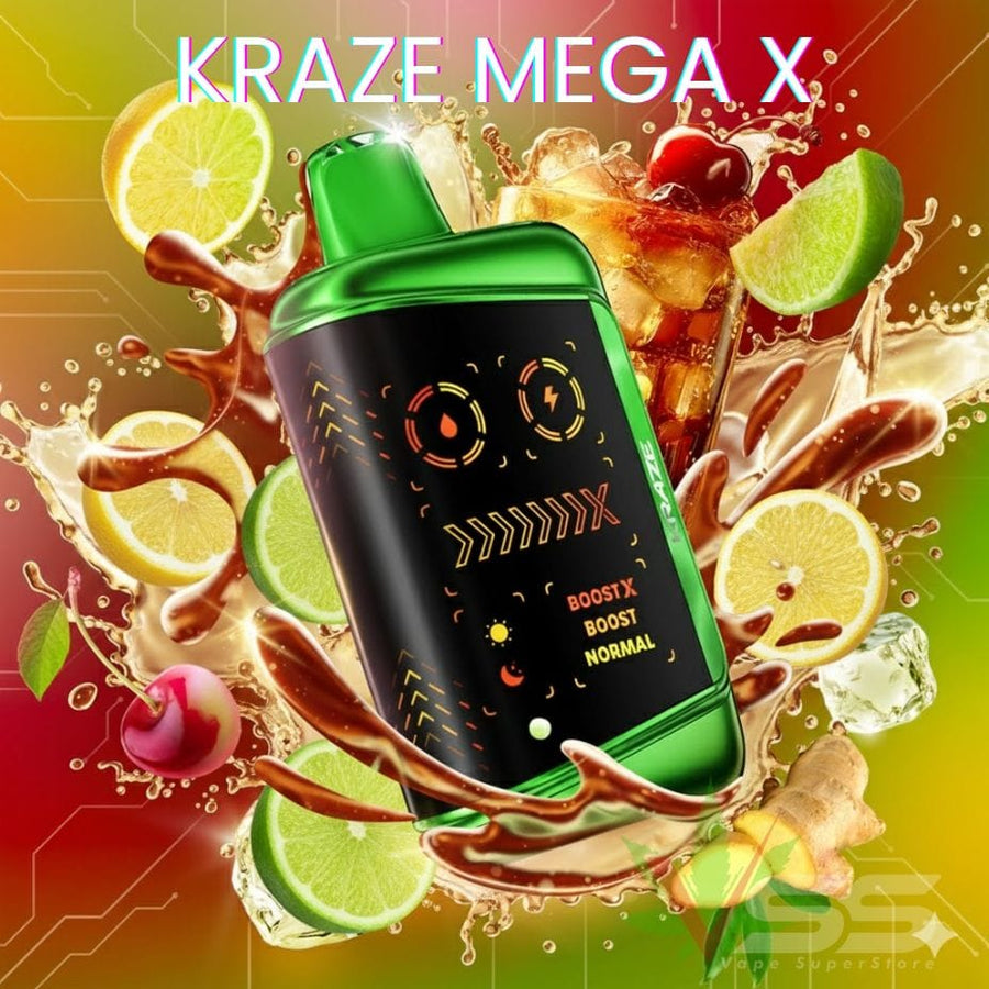 Kraze Mega X 48K - Cherry MTN Citrus Ice Airdrie Vape SuperStore and Bong Shop Alberta Canada