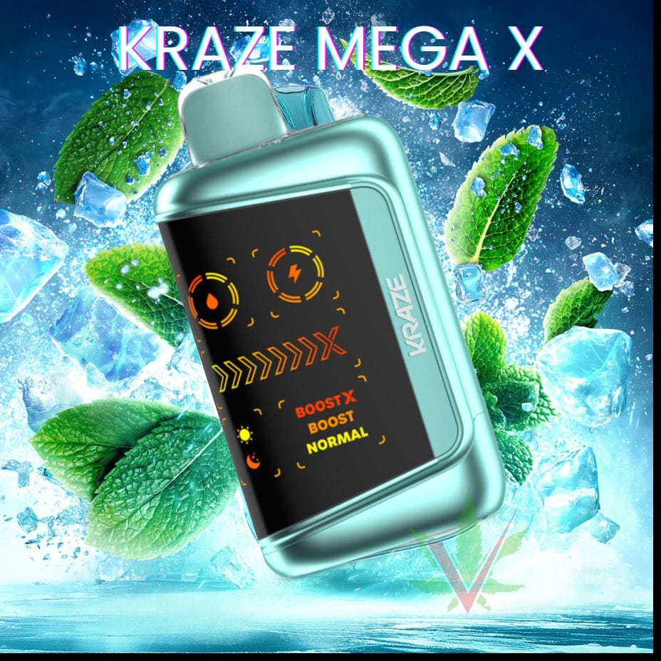 Kraze Mega X 48K - Mighty Mint CG Ice Airdrie Vape SuperStore and Bong Shop Alberta Canada