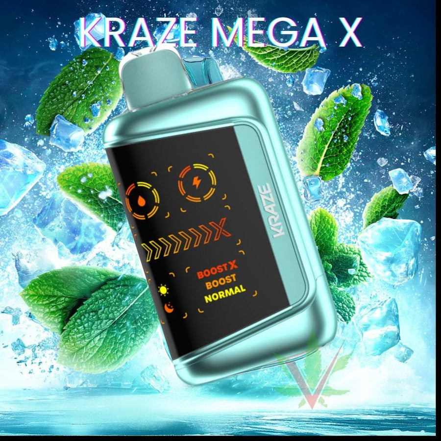 Kraze Mega X 48K - Mighty Mint CG Ice Airdrie Vape SuperStore and Bong Shop Alberta Canada