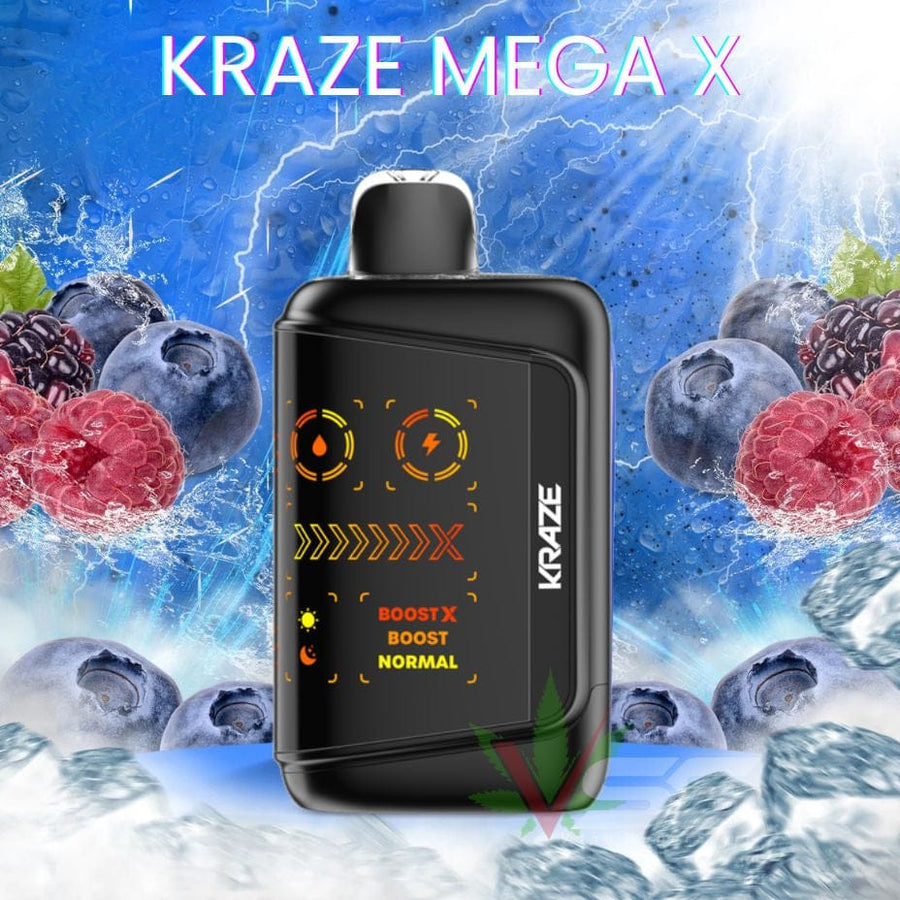 Kraze Mega X 48K - Quad Berry Ice Airdrie Vape SuperStore and Bong Shop Alberta Canada
