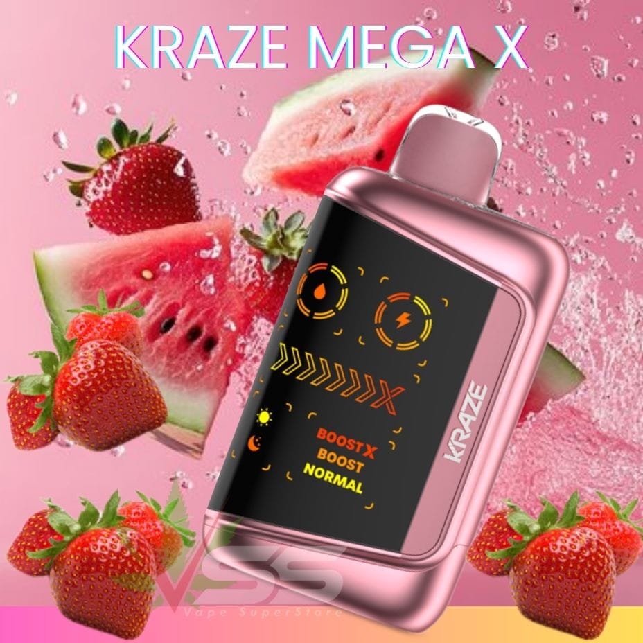 Kraze Mega X 48K - Tangy Strawberry Watermelon G Ice Airdrie Vape SuperStore and Bong Shop Alberta Canada
