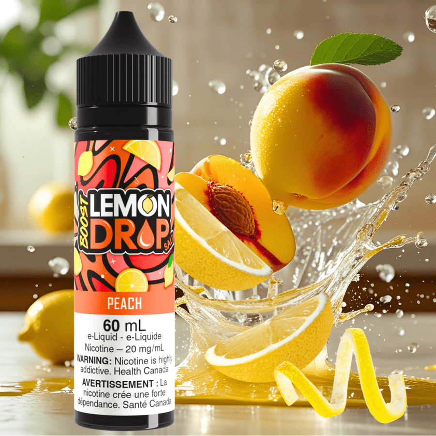 Lemon Drop Boost Salt Nic 60ml - Peach Airdrie Vape SuperStore and Bong Shop Alberta Canada