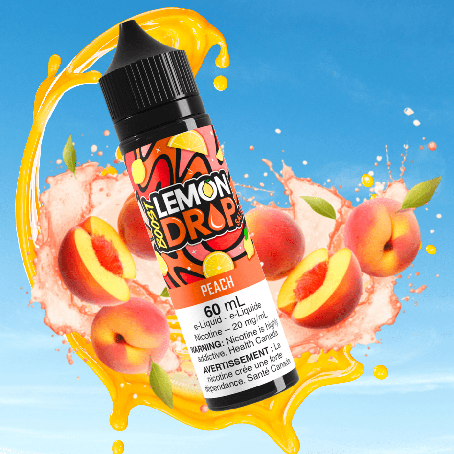 Lemon Drop Boost Salt Nic 60ml - Peach Airdrie Vape SuperStore and Bong Shop Alberta Canada