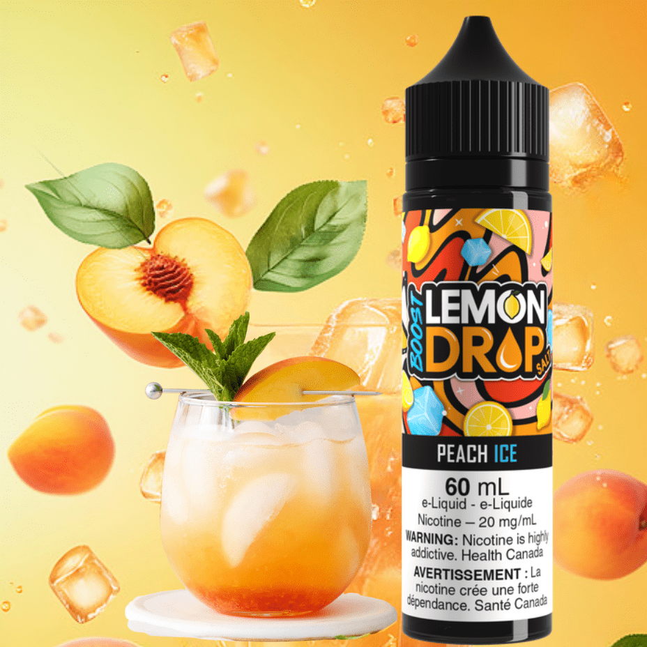 Lemon Drop Boost Salt Nic 60ml - Peach Ice Airdrie Vape SuperStore and Bong Shop Alberta Canada