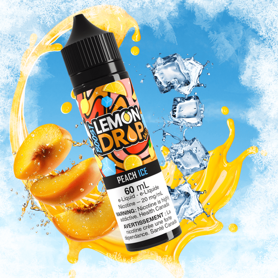 Lemon Drop Boost Salt Nic 60ml - Peach Ice Airdrie Vape SuperStore and Bong Shop Alberta Canada