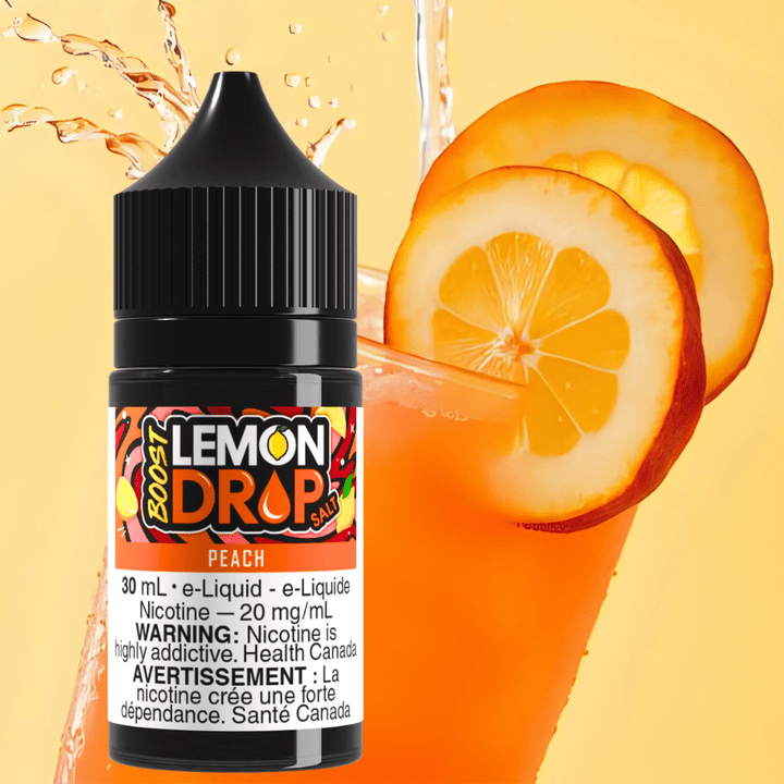Lemon Drop Boost Salt - Peach Airdrie Vape SuperStore and Bong Shop Alberta Canada