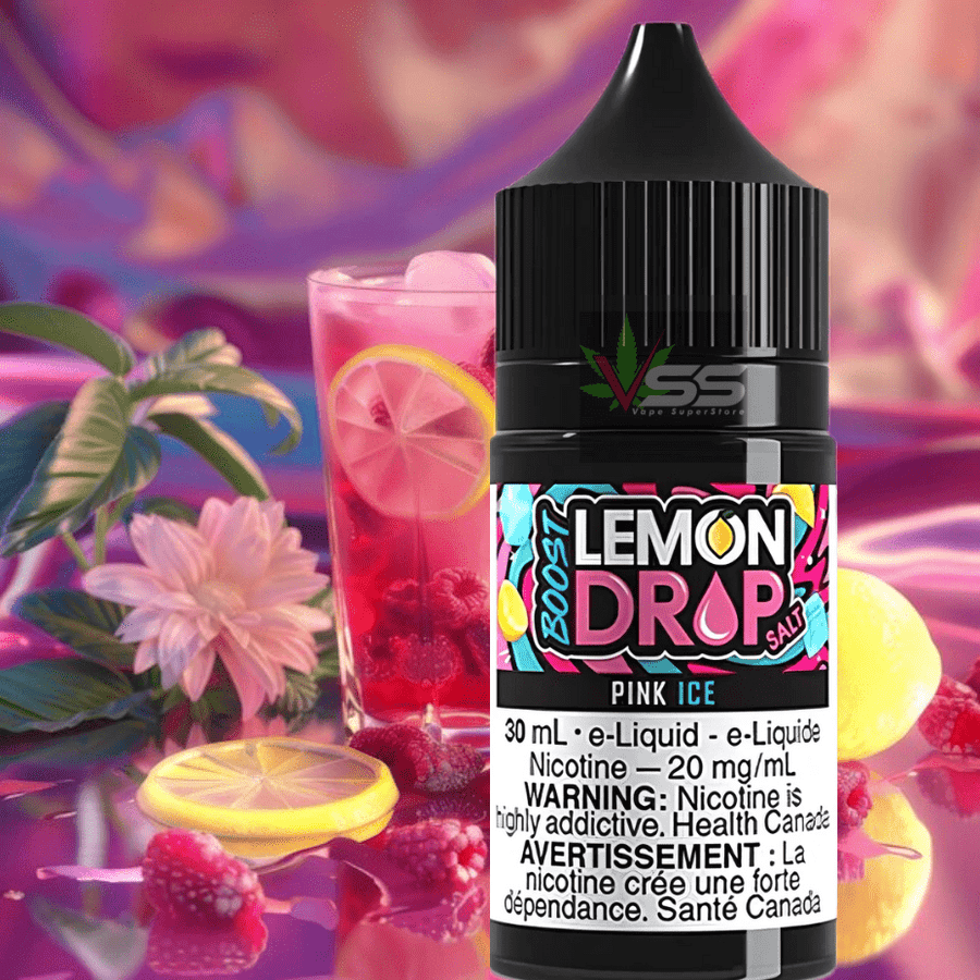 Lemon Drop Boost Salt - Pink 30ml Airdrie Vape SuperStore and Bong Shop Alberta Canada