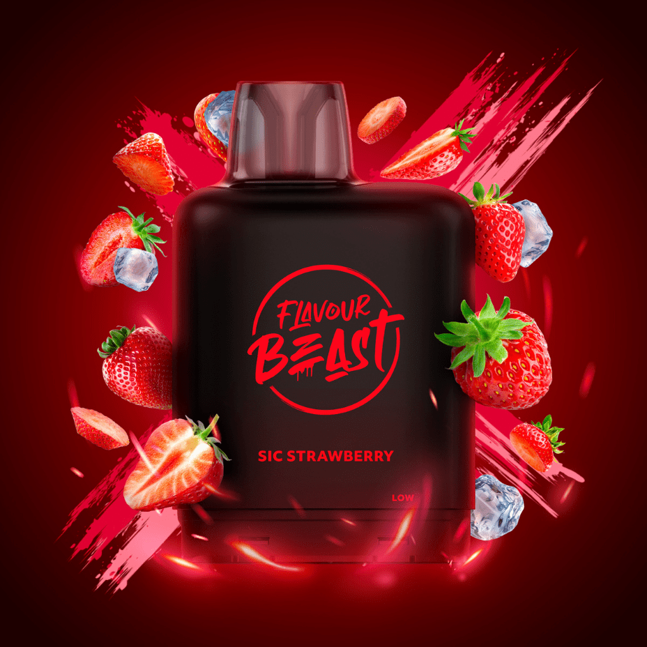 Level X Boost Flavour Beast 15k Pod-Sic Strawberry Iced 15000 Puffs / 20mg Airdrie Vape SuperStore and Bong Shop Alberta Canada