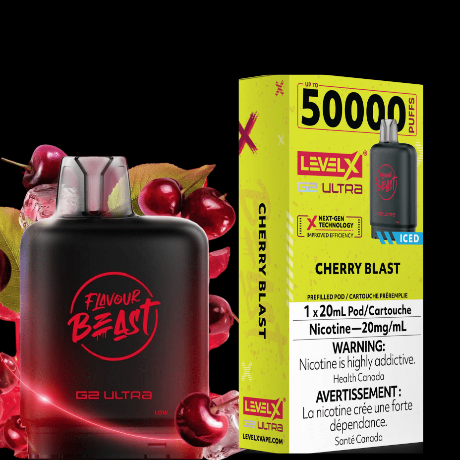 Level X G2 Ultra Flavour Beast Pod 50k-Cherry Blast Iced Airdrie Vape SuperStore and Bong Shop Alberta Canada