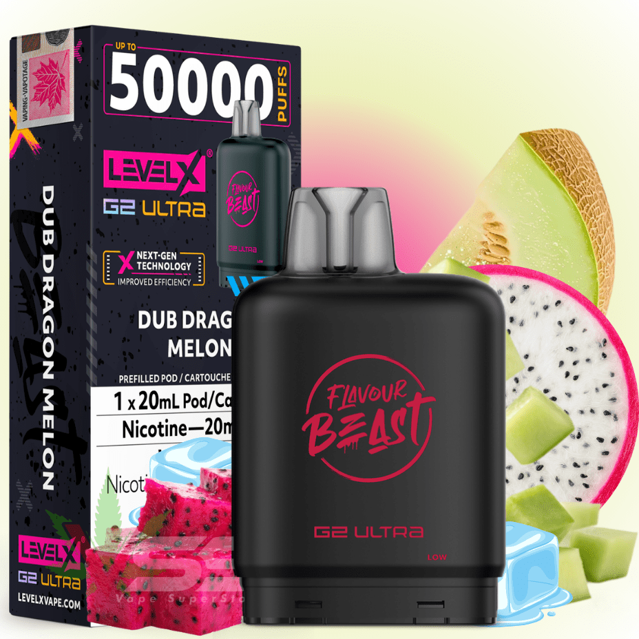 Level X G2 Ultra Flavour Beast Pod 50k-Dub Dragon Melon Airdrie Vape SuperStore and Bong Shop Alberta Canada
