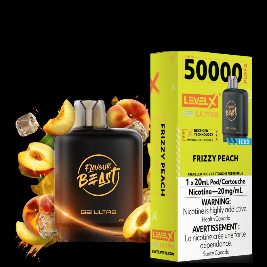 Level X G2 Ultra Flavour Beast Pod 50k-Dub Frizzy Peach Iced Airdrie Vape SuperStore and Bong Shop Alberta Canada
