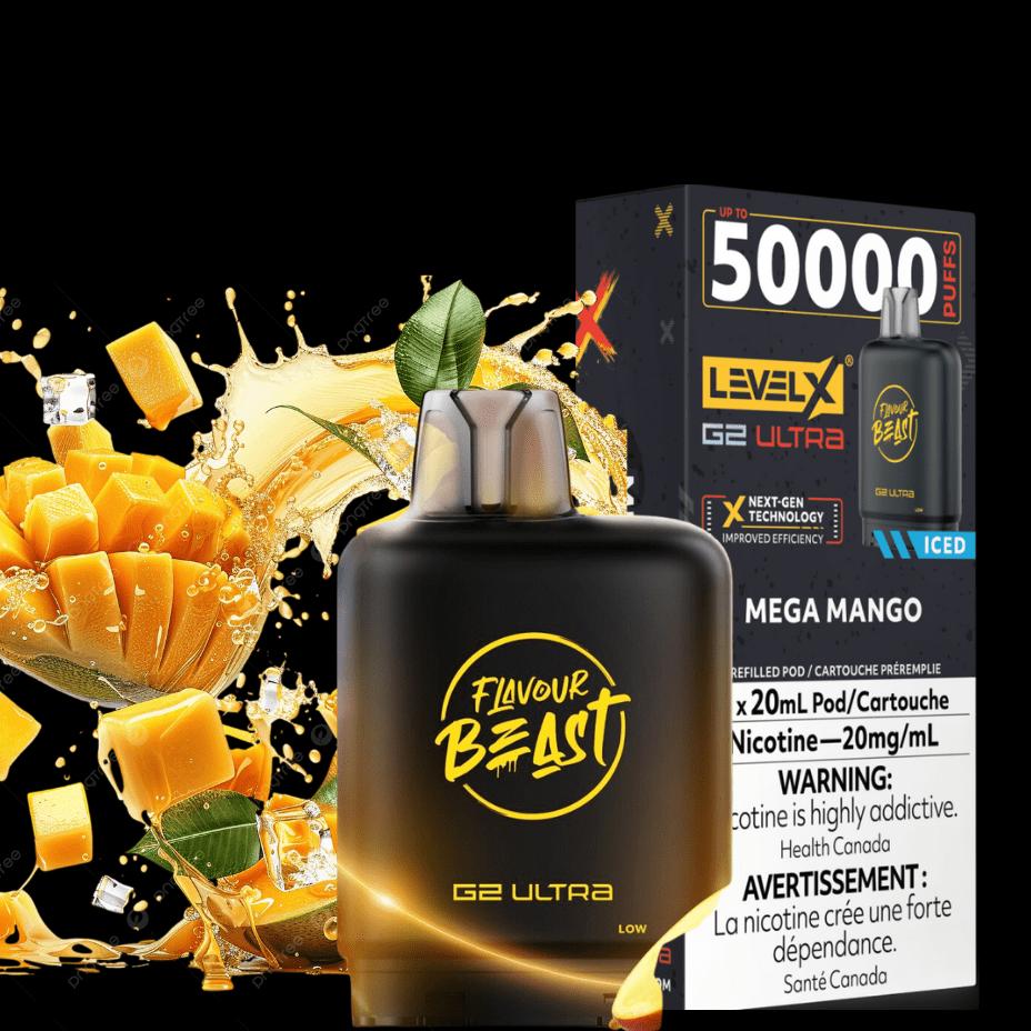 Level X G2 Ultra Flavour Beast Pod 50k-Mega Mango Iced Airdrie Vape SuperStore and Bong Shop Alberta Canada
