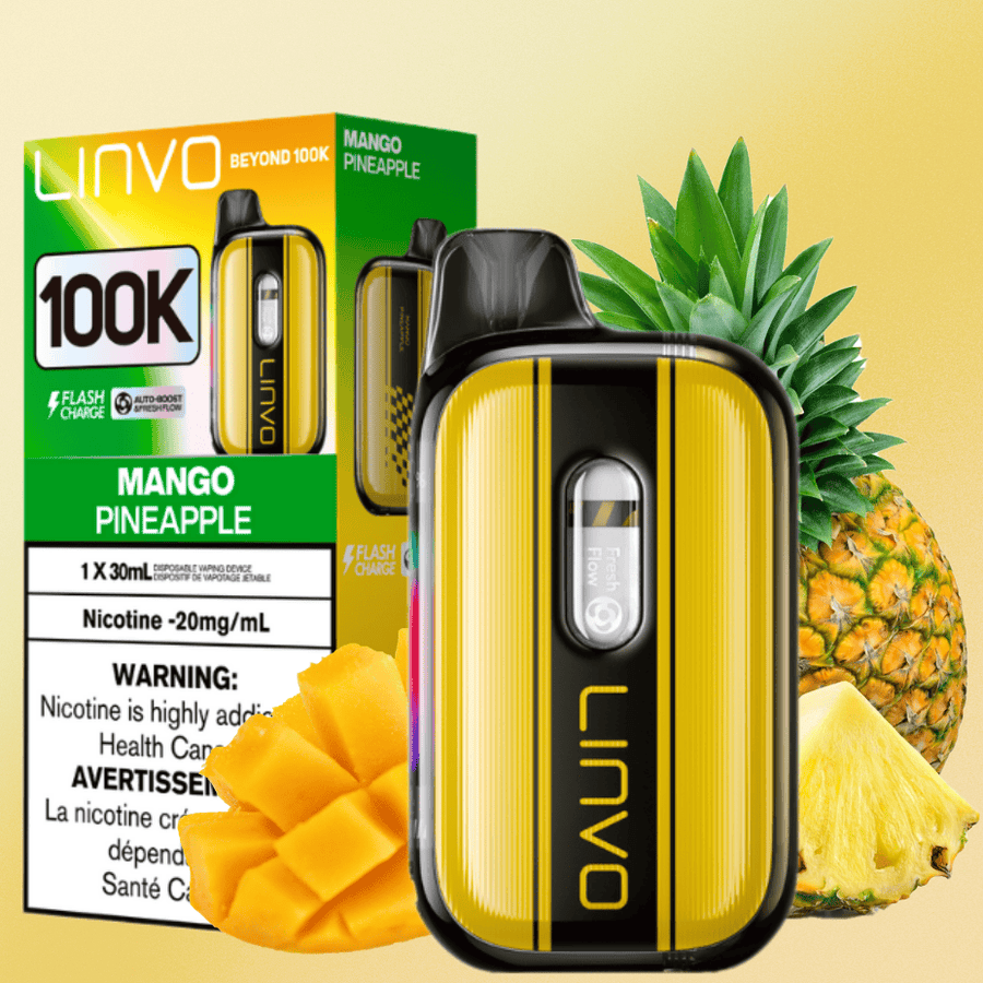 Linvo Beyond 100K Disposable Vape - Mango Pineapple Airdrie Vape SuperStore and Bong Shop Alberta Canada