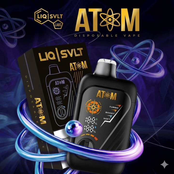 LIQ SVLT Atom 100K Disposable Vape-Raspberry Sour Lemon Airdrie Vape SuperStore and Bong Shop Alberta Canada