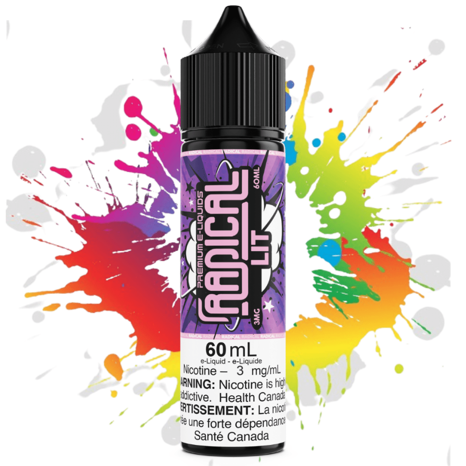 Lit by Radical E-liquid 60ml / 3mg Airdrie Vape SuperStore and Bong Shop Alberta Canada
