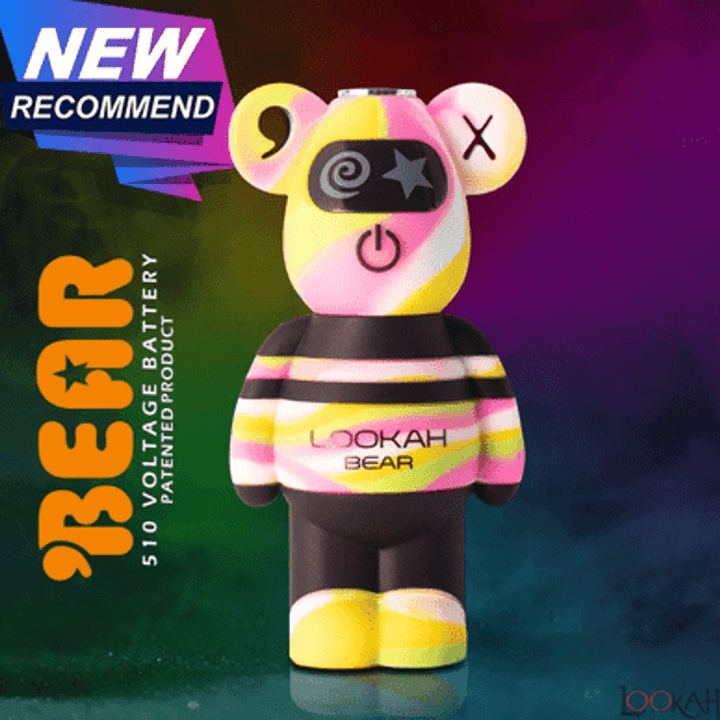 Lookah Bear 510 Thread Battery 500mAh / Pink TieDye Airdrie Vape SuperStore and Bong Shop Alberta Canada