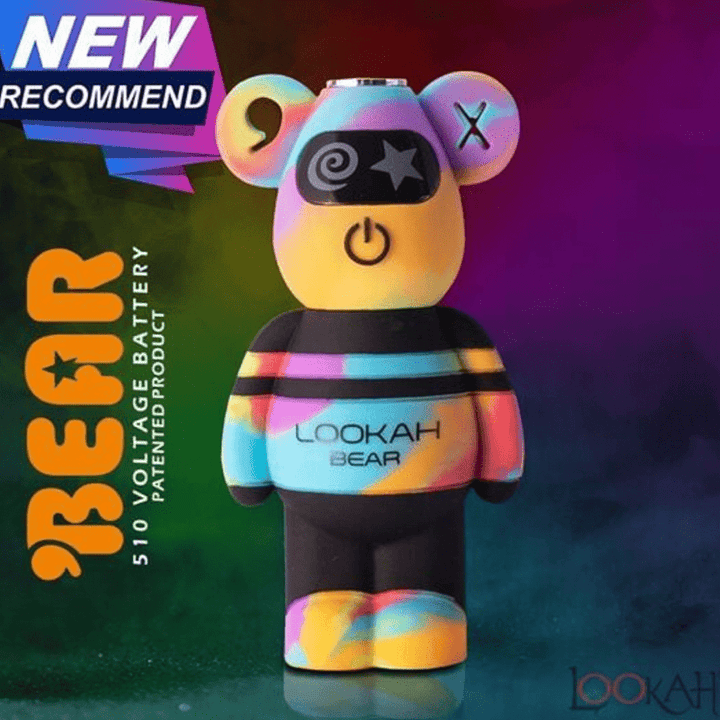 Lookah Bear 510 Thread Battery 500mAh / Yellow TieDye Airdrie Vape SuperStore and Bong Shop Alberta Canada